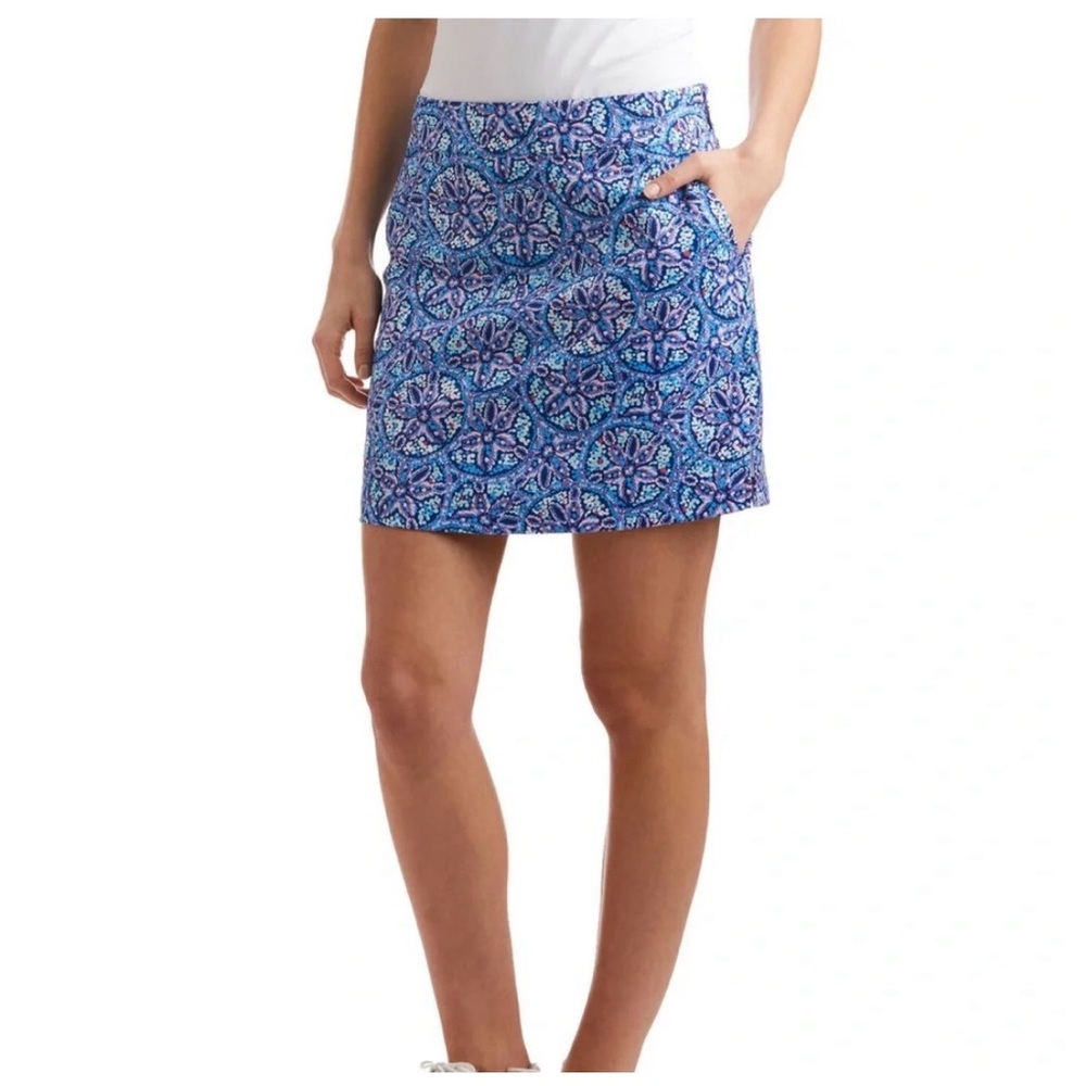Vineyard Vines Blue & Purple Printed Mini Skirt